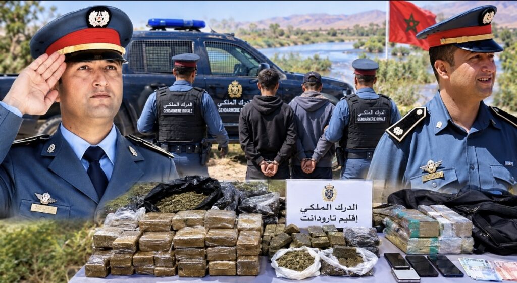 قائد سرية الدرك يقود كومندوس أمني بأولوز.. حجز أكثر من جوج طن ديال المخدرات وتوقيف 4 أشخاص بترودانت